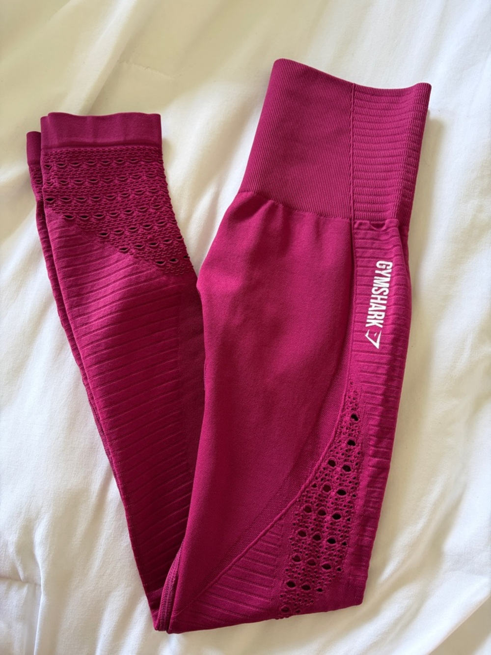 Gymshark Seamless High-Waist Leggings - Berry red